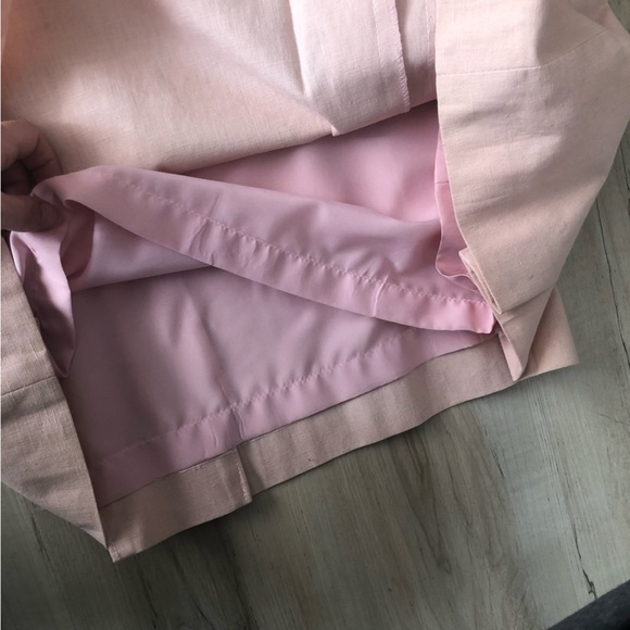Vintage Linen Blend Evan Picone Soft Pink Maxi Skirt - Picture 8 of 12
